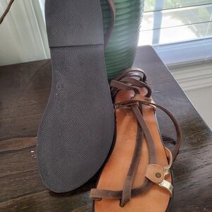 Genuine leather Italian sandals